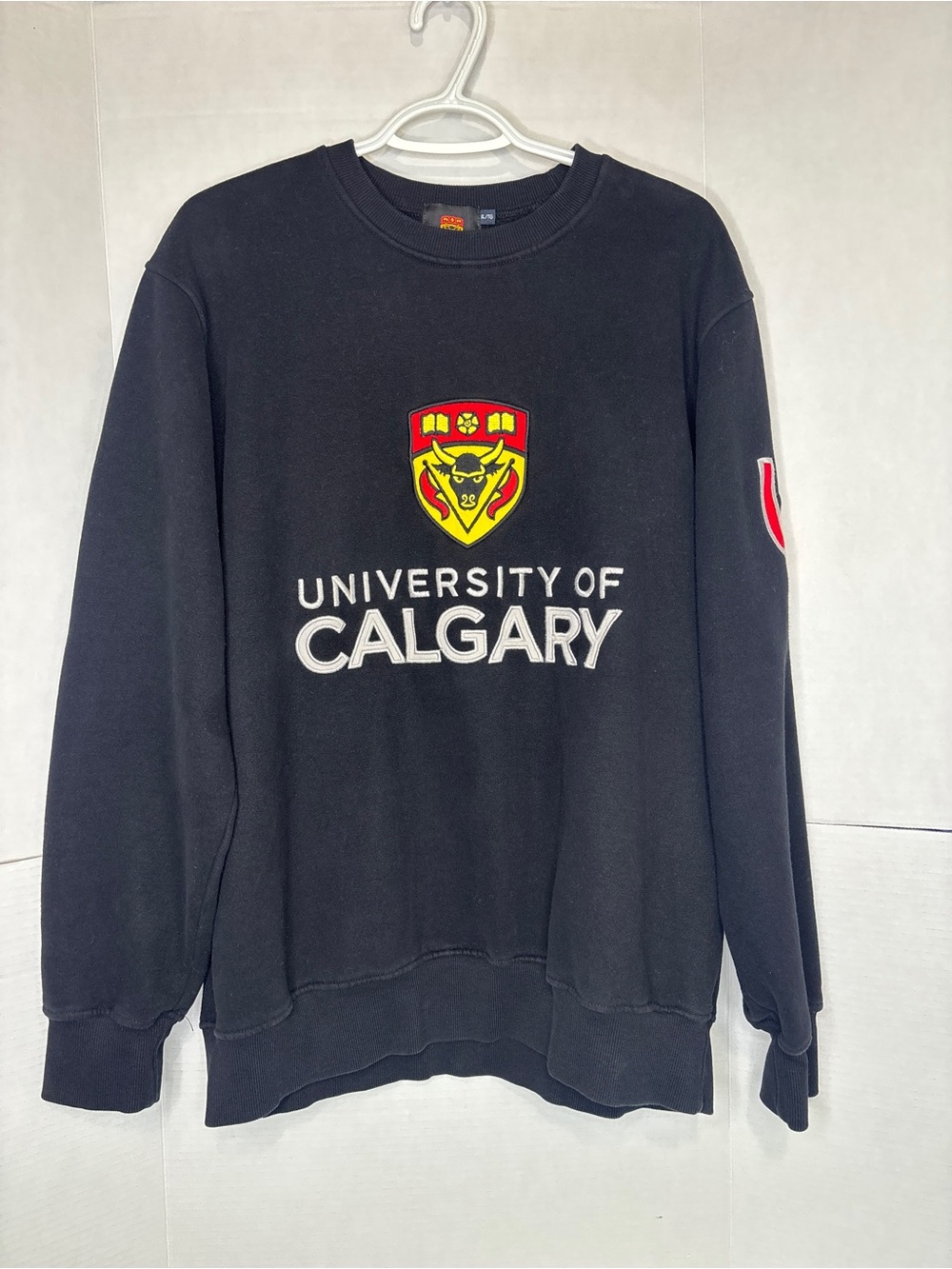 University of Calgary Black Crewneck Sweatshirt School Merch